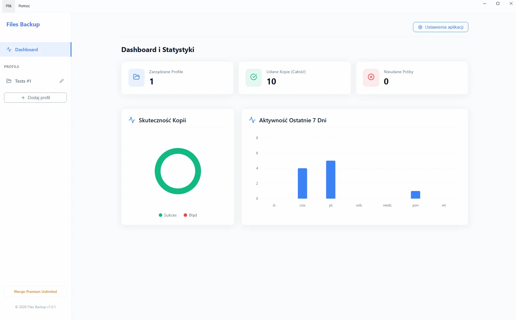 Files Backup Interface